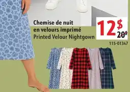 Sushi Shop Printed Velour Nightgown offer