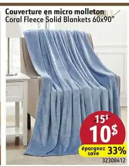 Sushi Shop Coral Fleece Solid Blankets 60x90 offer
