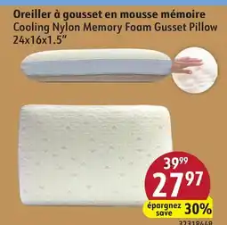 Sushi Shop Cooling Nylon Memory Foam Gusset Pillow offer