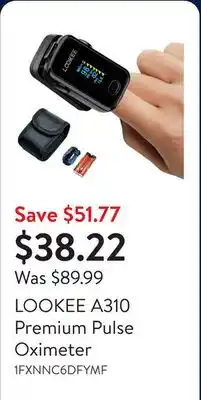 Walmart LOOKEE A310 Premium Pulse Oximeter offer