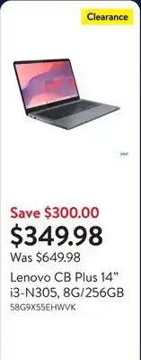 Walmart Lenovo CB Plus 14 i3-N305, 8G/256GB offer
