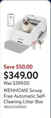 Walmart WENHOME Scoop Free Automatic Self-Cleaning Litter Box offer