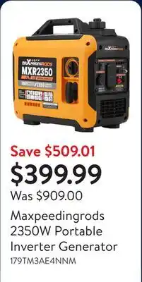 Walmart Maxpeedingrods 2350W Portable Inverter Generator offer