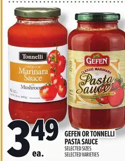 Metro GEFEN OR TONNELLI PASTA SAUCE offer