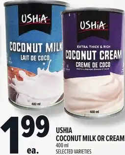 Metro USHIA COCONUT MILK OR CREAM offer
