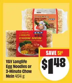 FreshCo Y&Y Longlife Egg Noodles or 3 - Minute Chow Mein 454 g Mid-Autumn offer