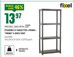 BMR ÉTAGÈRE À 4 TABLETTES  PRIMO  offer