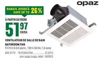 BMR VENTILATEUR DE SALLE DE BAIN offer