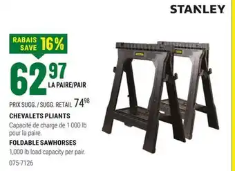 BMR CHEVALETS PLIANTS offer