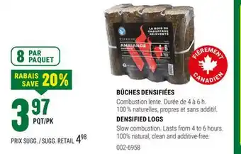 BMR BÛCHES DENSIFIÉES offer