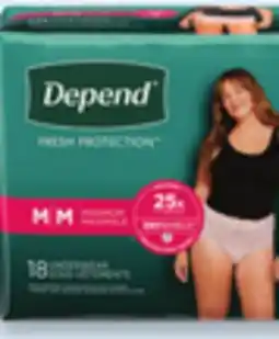 Walmart Depend incontinence products offer