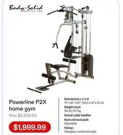Club Piscine Powerline P2X home gym offer