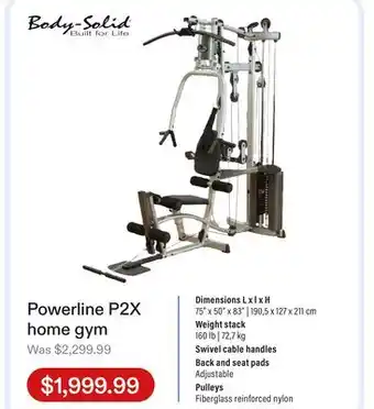 Club Piscine Powerline P2X home gym offer