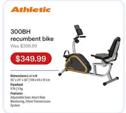 Club Piscine 300BH recumbent bike offer