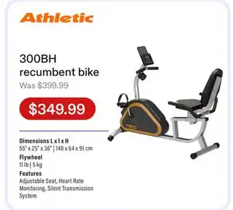 Club Piscine 300BH recumbent bike offer