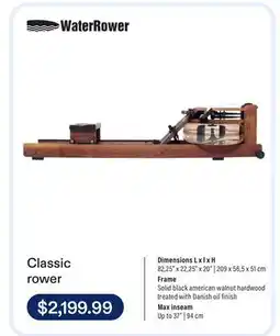 Club Piscine Classic rower offer