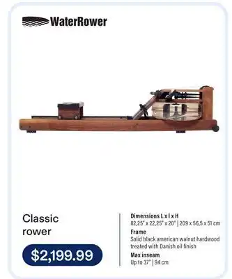 Club Piscine Classic rower offer