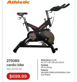 Club Piscine 2750BS cardio bike offer