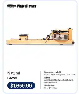 Club Piscine Natural rower offer