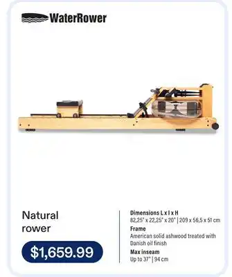 Club Piscine Natural rower offer
