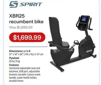 Club Piscine XBR25 recumbent bike offer