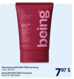 Walmart being BYE YE FRIZZ shampoo offer