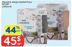 Rossy Flannel & sherpa heated throw offer