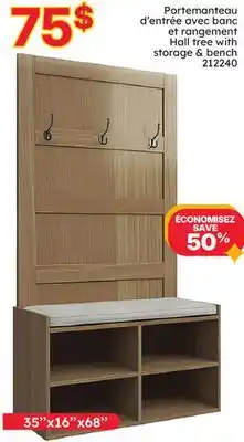 Rossy Hall tree with storage & bench offer