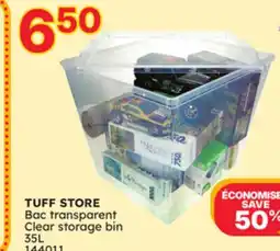 Rossy TUFF STORE Clear storage bin offer