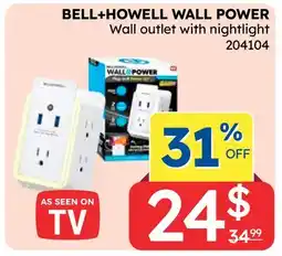 Rossy BELL + HOWELL WALL POWER Wall outlet with nightlight offer