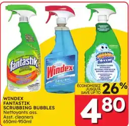 Rossy WINDEX FANTASTIK SCRUBBING BUBBLES Asst. cleaners offer