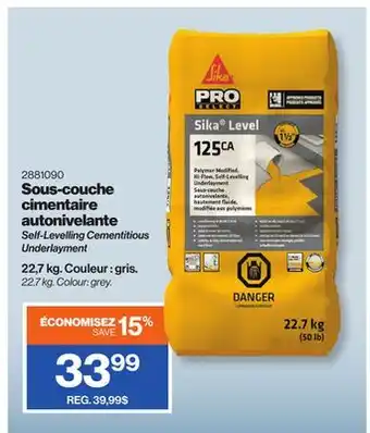 Patrick Morin Self-Levelling Cementitious Underlayment offer