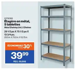 Patrick Morin Metal Shelving Unit, 5 Shelves offer