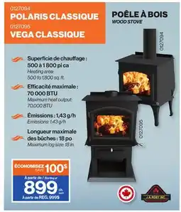Patrick Morin POLARIS CLASSIQUE WOOD STOVE offer