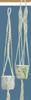 Canac Macrame Plant Hanger Beige 39 3/8 in offer