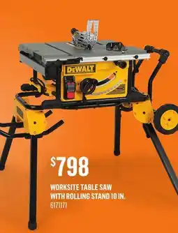 Canac Worksite Table Saw with Rolling Stand 10 in offer
