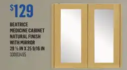 Canac Beatrice Medicine Cabinet Natural Finish with Mirror 29 1/2 in x 25 9/16 in offer