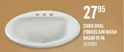 Canac Zara Oval Porcelain Wash Basin 19 in offer