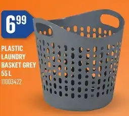 Canac Plastic Laundry Basket Grey 55 L offer
