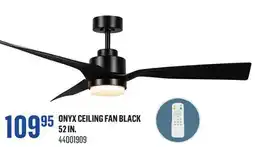 Canac Onyx Ceiling Fan Black 52in offer