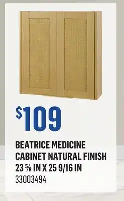 Canac Beatrice Medicine Cabinet Natural Finish 235/8inx259/16in offer