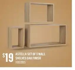 Canac ASTELLA Set of 3 Wall Shelves Oak Finish offer