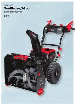 Patrick Morin Electric snow blower two stage, 62v,24in offer