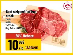Mayrand Beef Stripped Flat Iron Steak offer