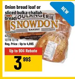Mayrand Onion bread loaf or sliced bulka challah bread offer