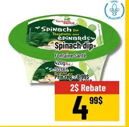 Mayrand Spinach Dip 420 g Fontaine Santé offer