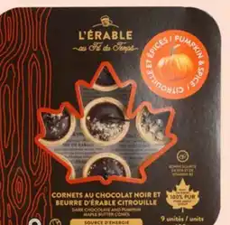 Avril Cornets au chocolat noir et beurre d'érable citrouille offer
