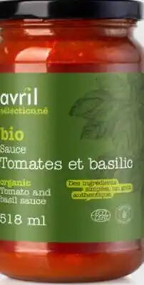 Avril Sauce pour pâtes bio offer