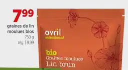 Avril Graines de lin moulues bios offer