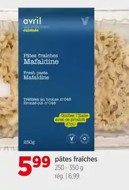 Avril Pâtes fraîches offer